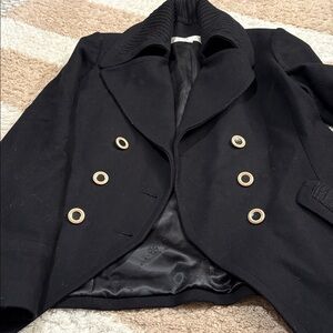 Trina Turk Black Lambswool blend Peacoat Women’s 12